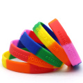 Pulseiras de silicone com pulseiras de silicone para orgulho gay personalizadas baratas